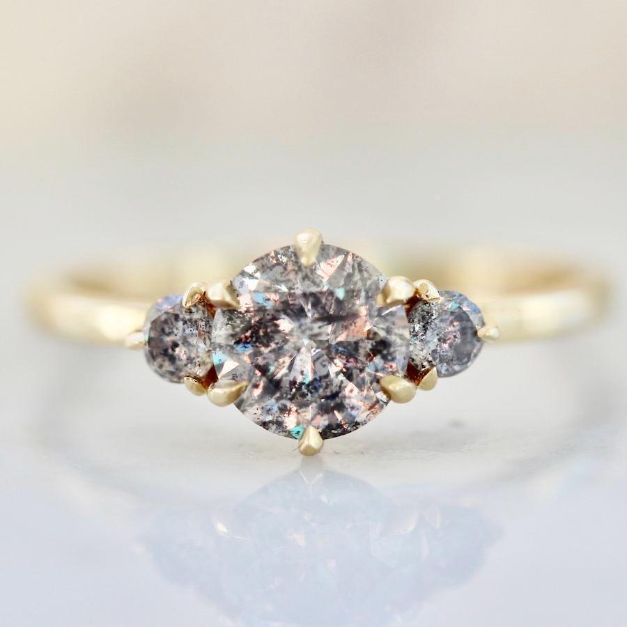 Rachel Boston Ring Current Ring Size 7.25 Antaras Salt & Pepper Diamond Ring