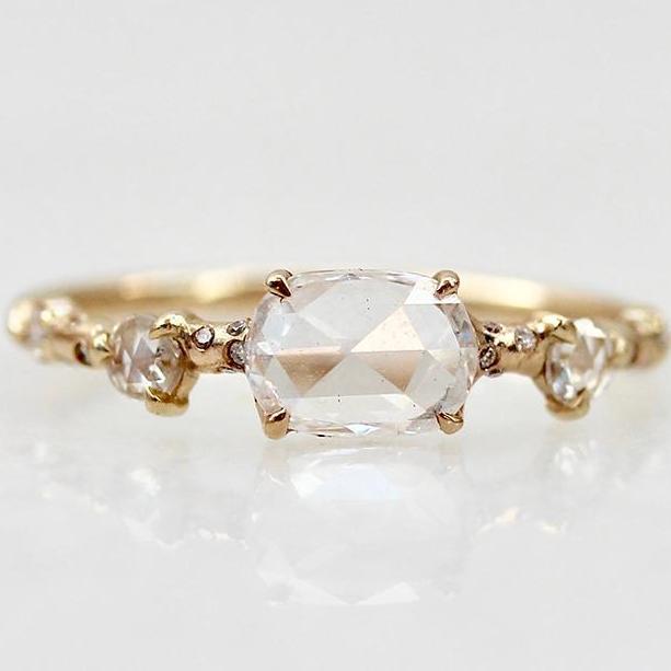 Rosey West Ring Rosey West Oval Cut Diamond Dew Drop Ring