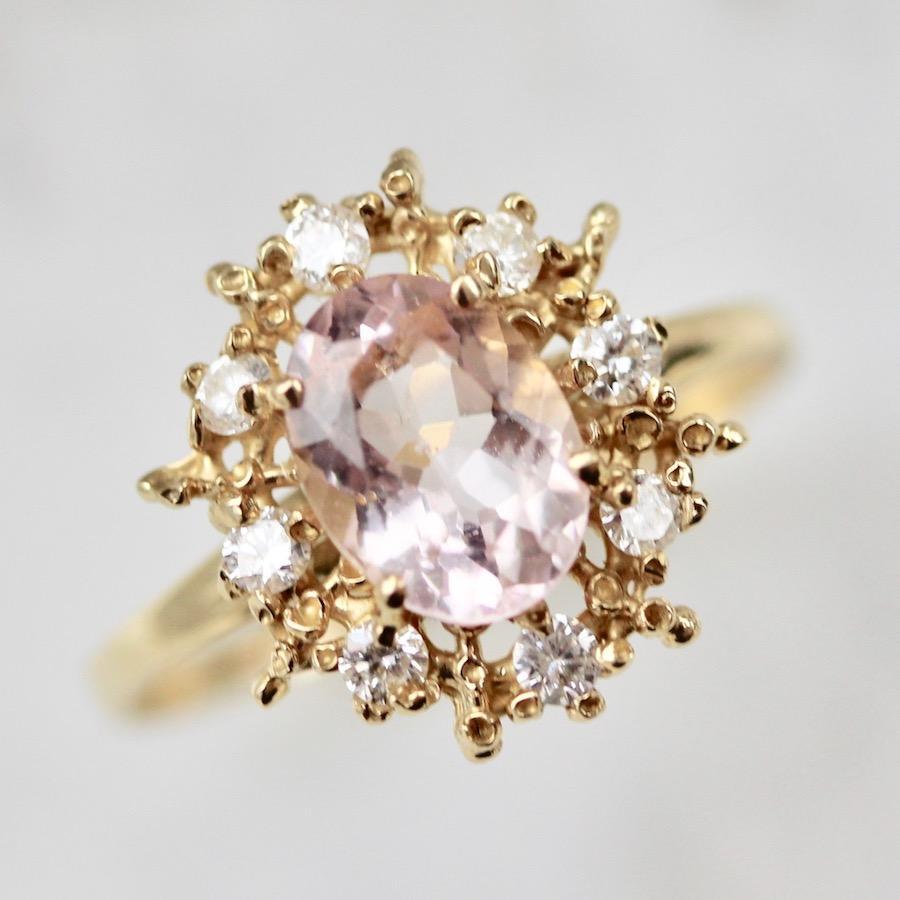 Ruta Reifen Ring Current Ring Size 6.5 Happy Heart Diamond & Morganite Ring