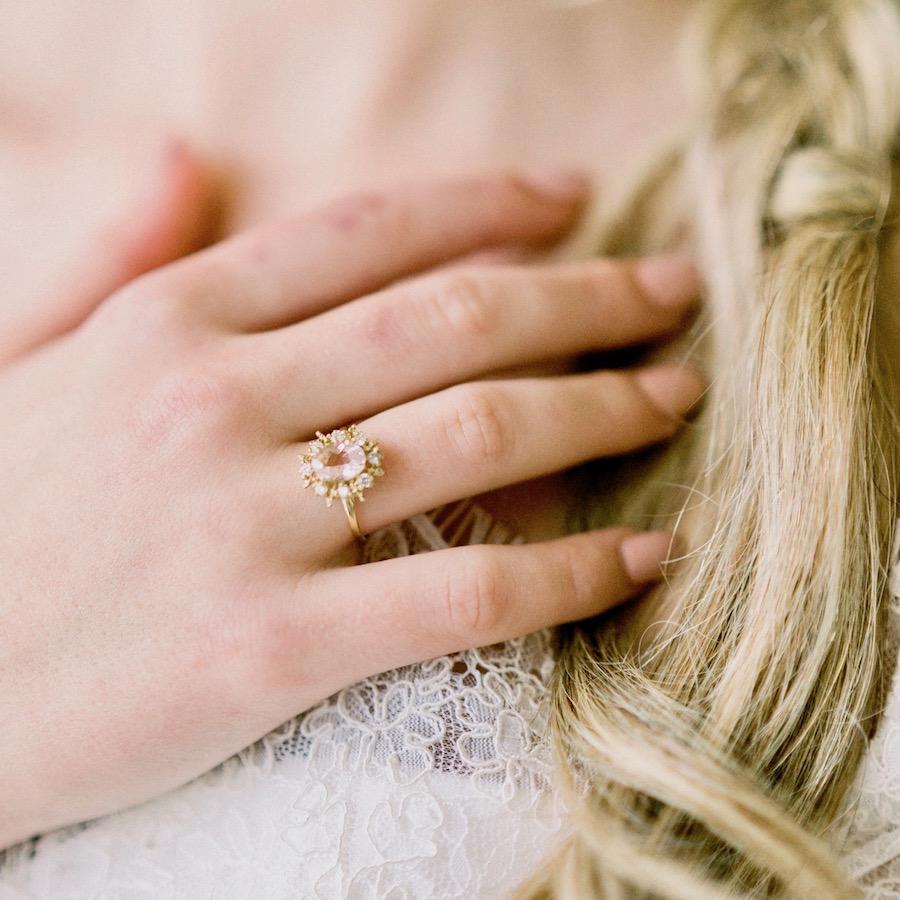 Ruta Reifen Ring Happy Heart Diamond & Morganite Ring