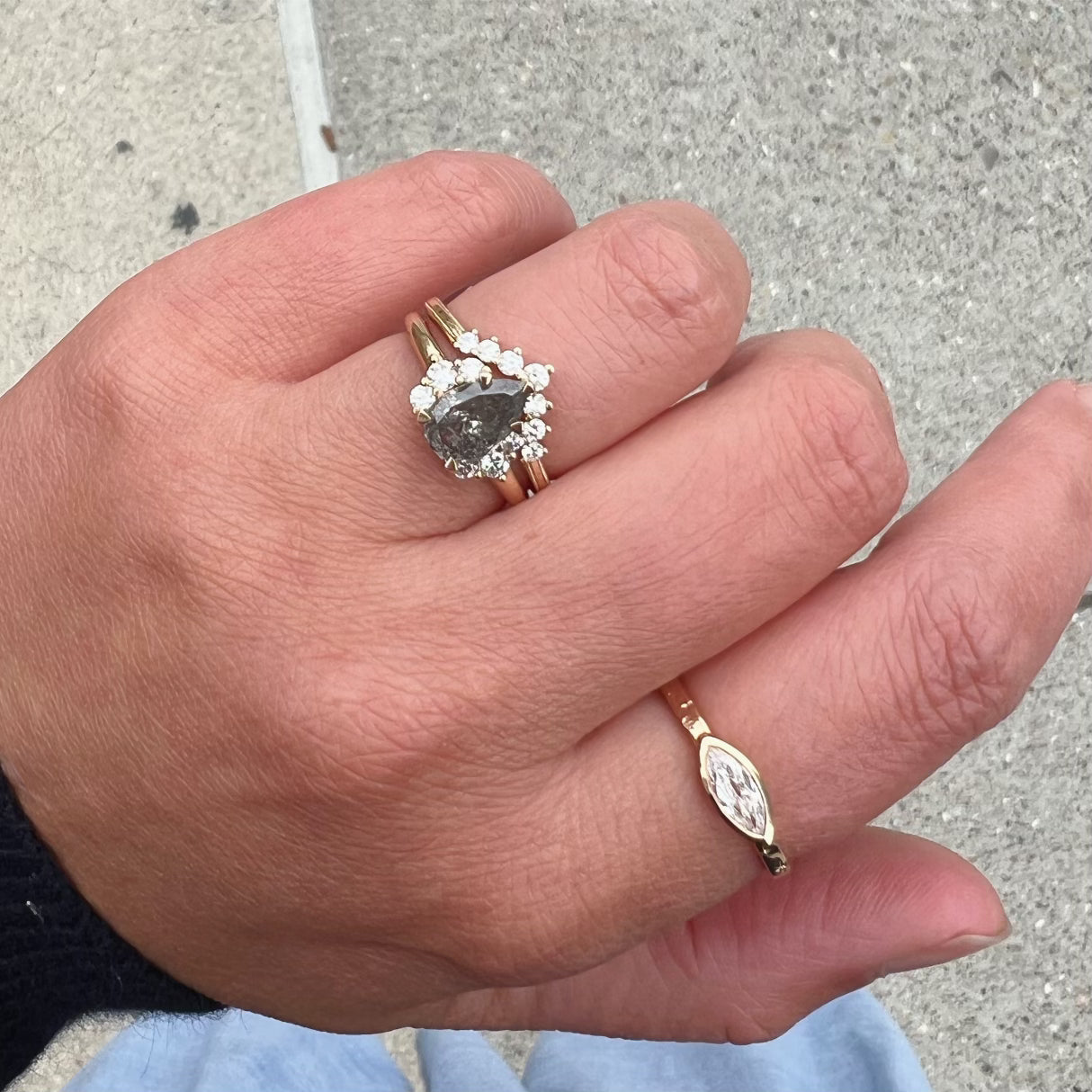 Glow Getter White Moval Cut Diamond Ring