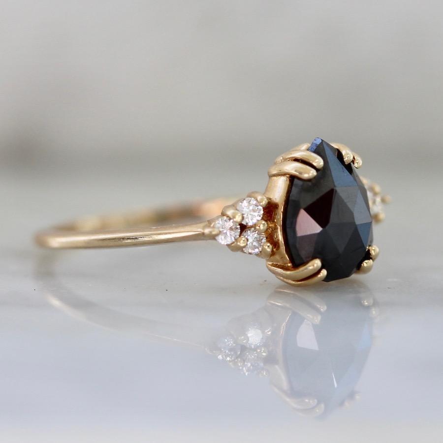 
            Vale Jewelry Ring Athena Black Pear Cut Diamond Ring