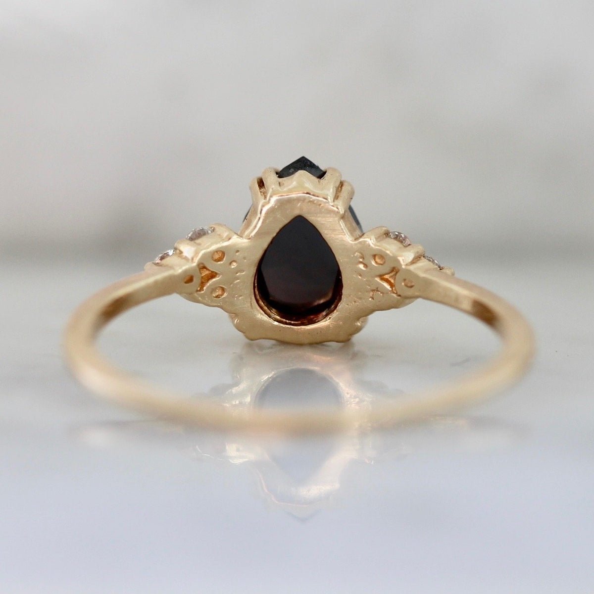 
            Vale Jewelry Ring Athena Black Pear Cut Diamond Ring
