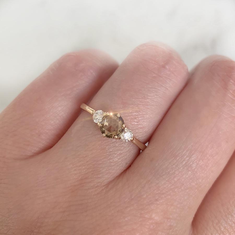 Vale Jewelry Ring Tidals Champagne Rose Cut Diamond Ring