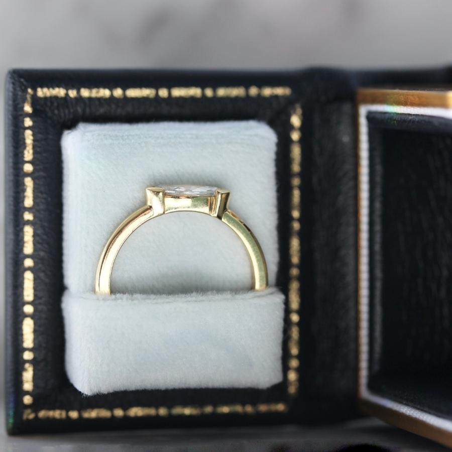 white moval engagement ring