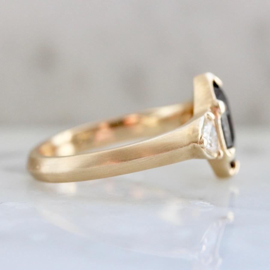 Yuliya Chorna Ring Black Hexagon Diamond Ring